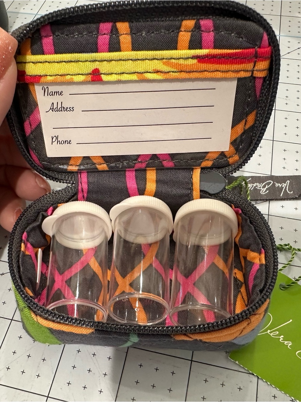Vera Bradley Yellow Orange Floral Quilted Pill Case